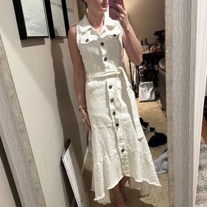 En Saison White Midi Dress